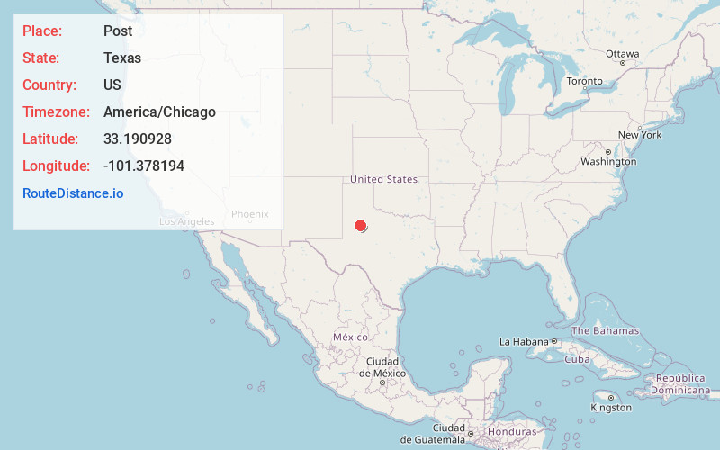 Map of Post