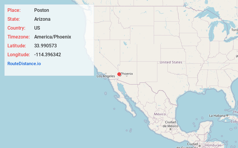 Map of Poston