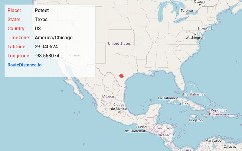 Map of Poteet