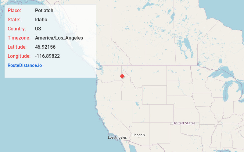 Map of Potlatch