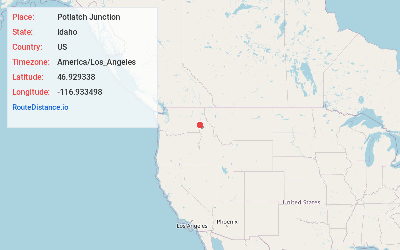 Map of Potlatch Junction