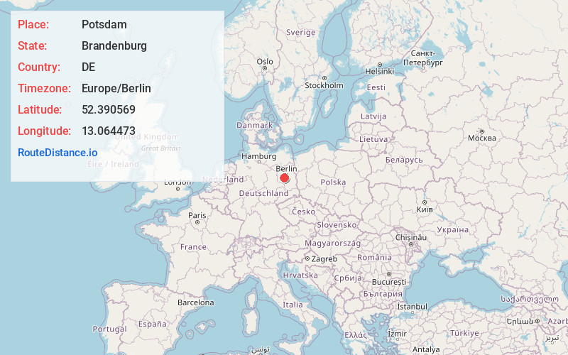 Map of Potsdam