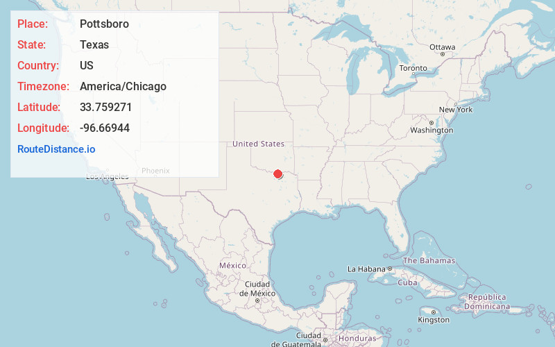 Map of Pottsboro