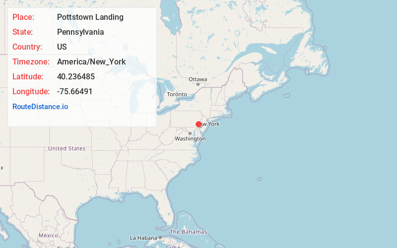 Map of Pottstown Landing