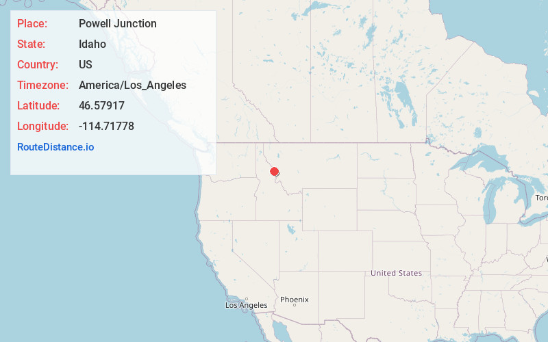 Map of Powell Junction