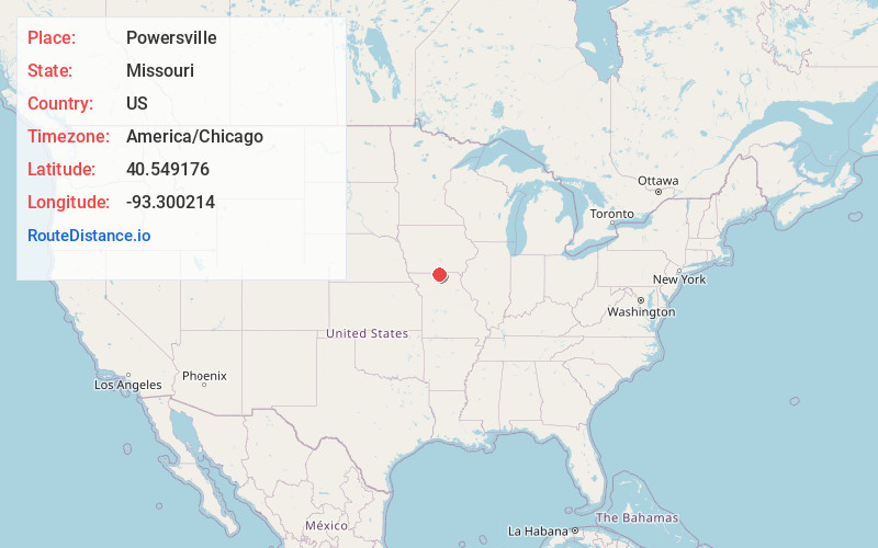 Map of Powersville