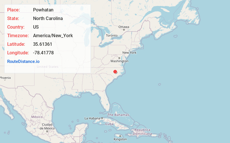 Map of Powhatan