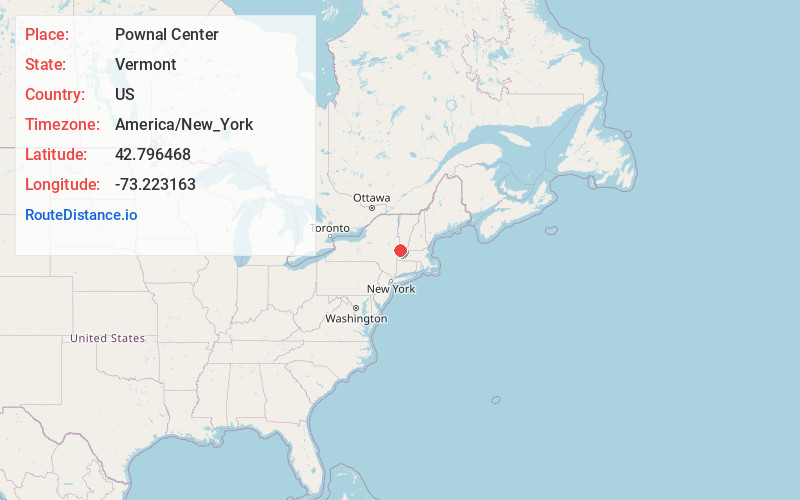 Map of Pownal Center