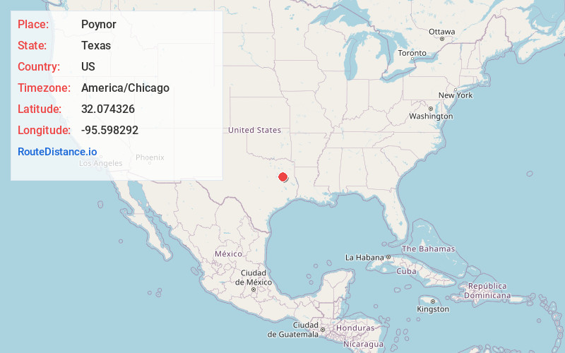 Map of Poynor