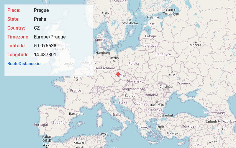Map of Prague