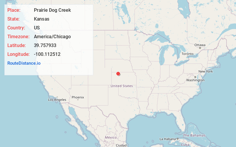 Map of Prairie Dog Creek