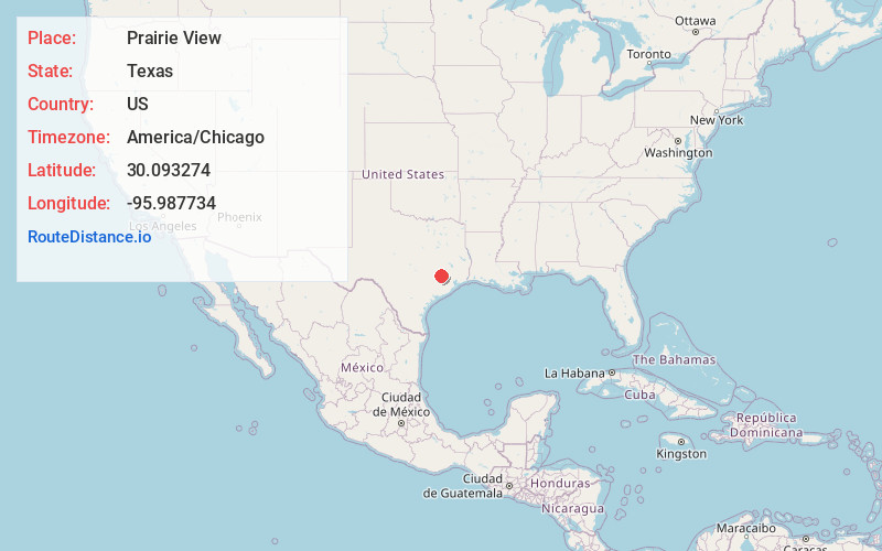 Map of Prairie View