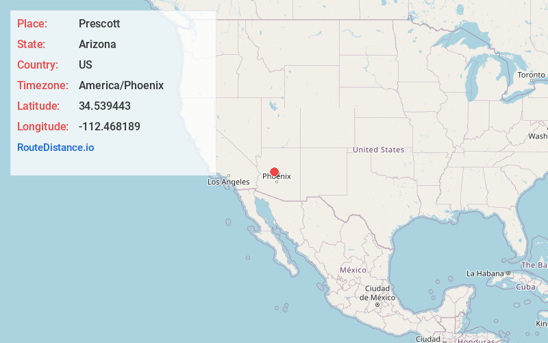 Map of Prescott