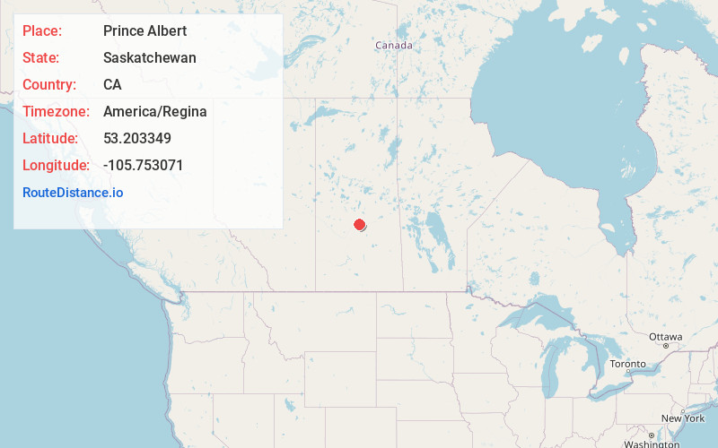 Map of Prince Albert
