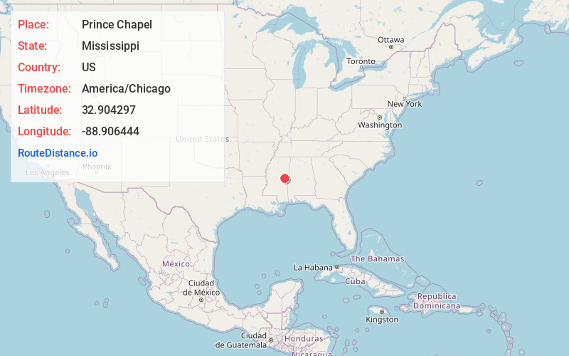 Map of Prince Chapel