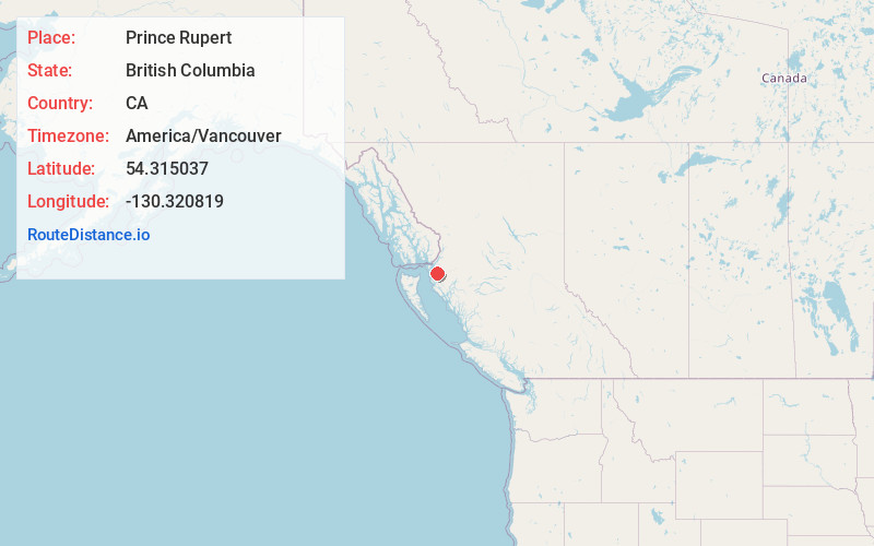 Map of Prince Rupert