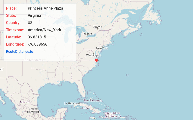 Map of Princess Anne Plaza