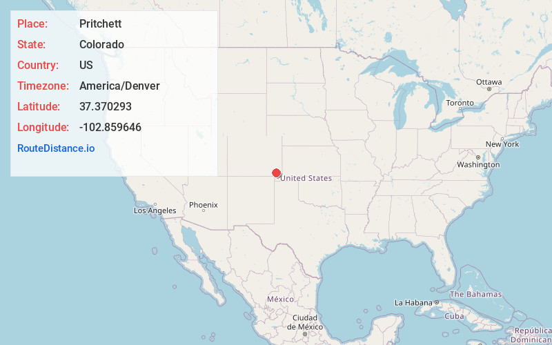 Map of Pritchett