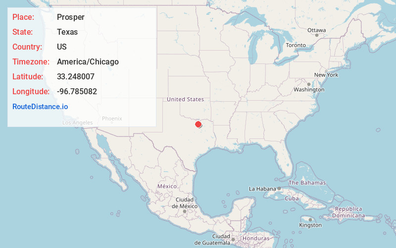 Map of Prosper
