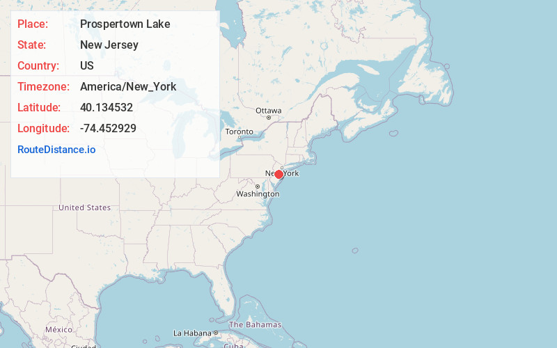 Map of Prospertown Lake