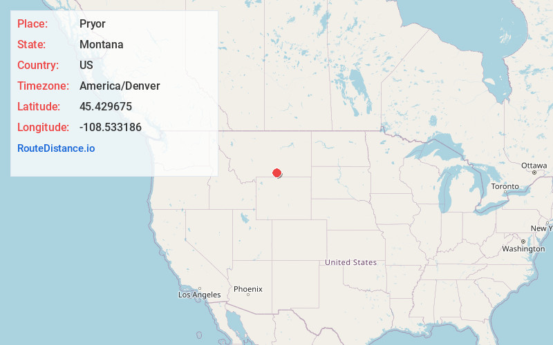 Map of Pryor