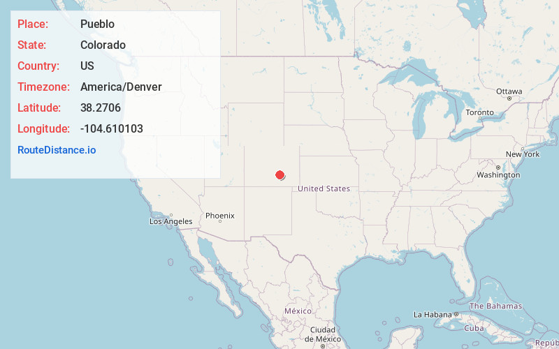 Map of Pueblo