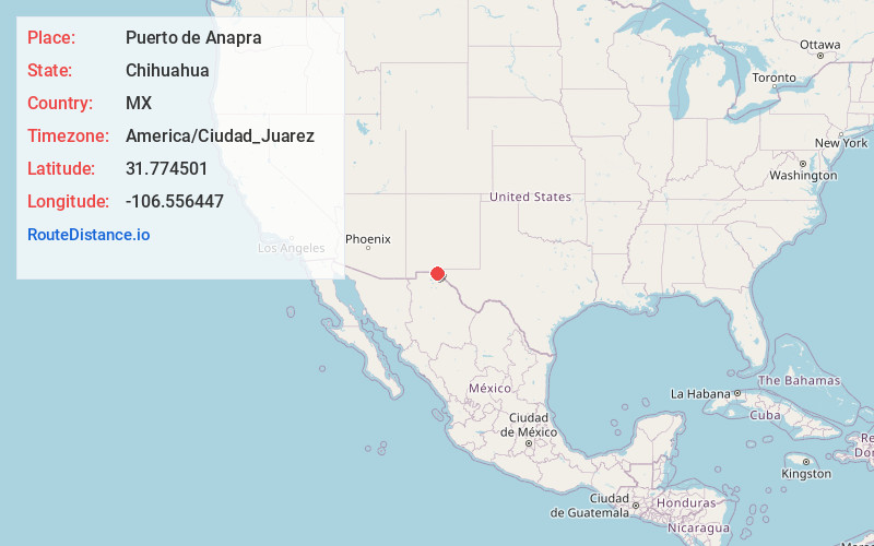 Map of Puerto de Anapra