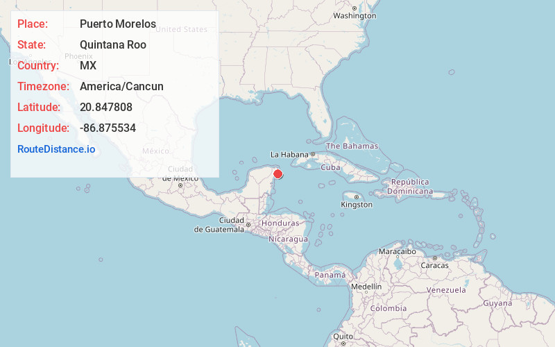 Map of Puerto Morelos