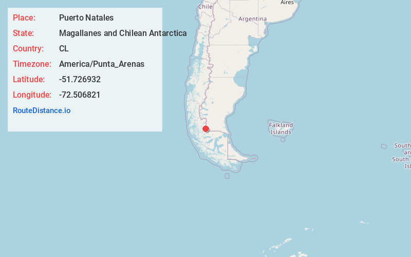 Map of Puerto Natales