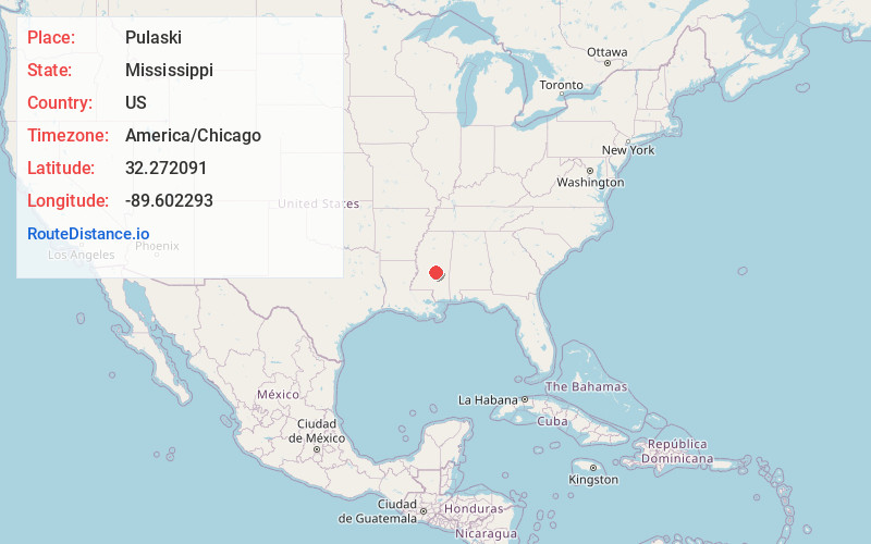 Map of Pulaski