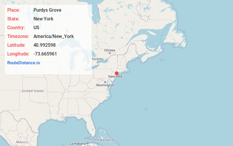 Map of Purdys Grove
