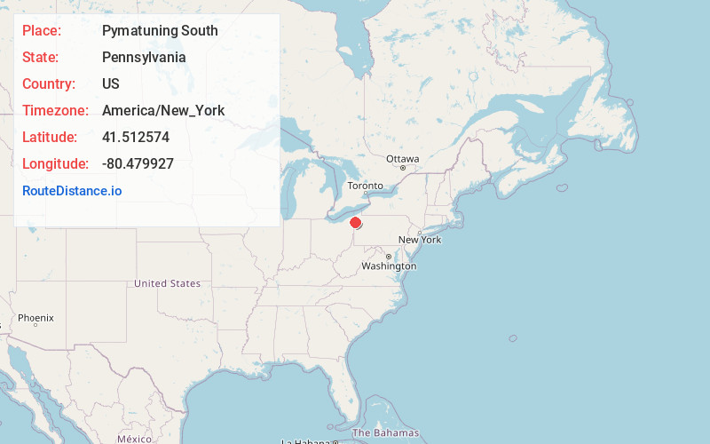 Map of Pymatuning South