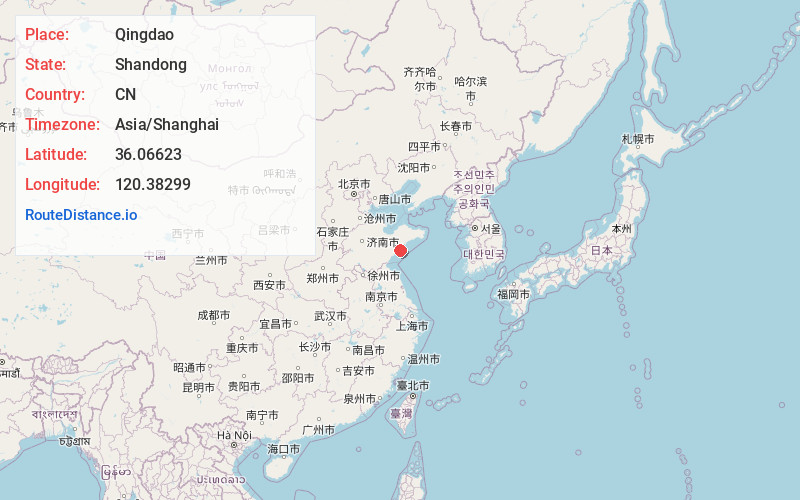 Map of Qingdao