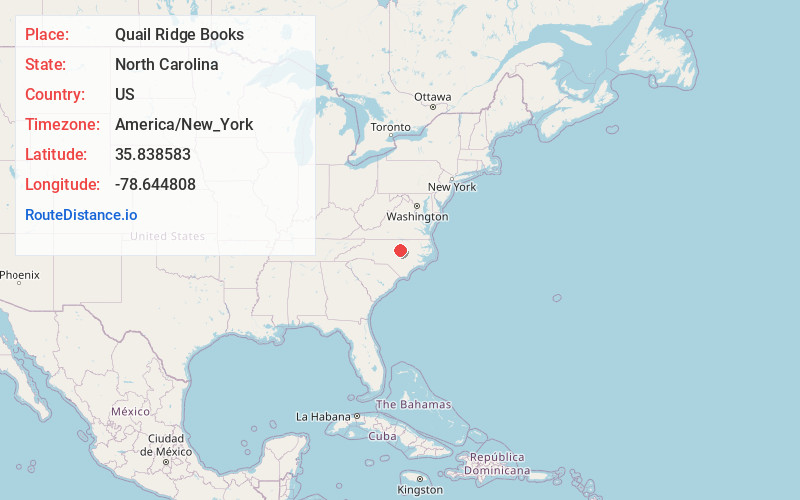 Map of Quail Ridge Books