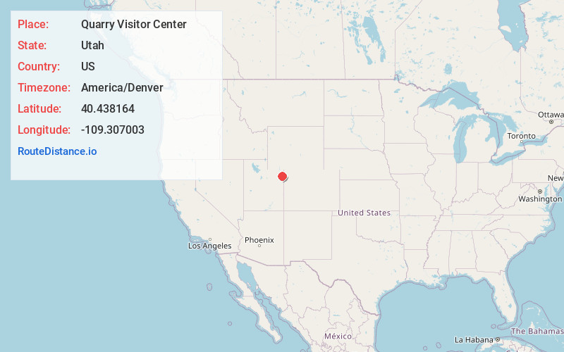 Map of Quarry Visitor Center