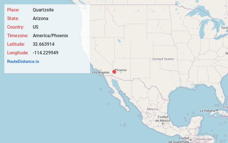 Map of Quartzsite