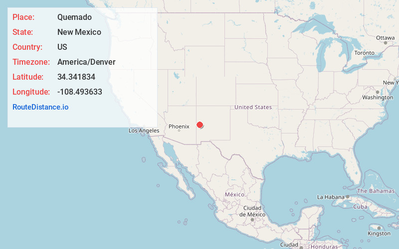 Map of Quemado
