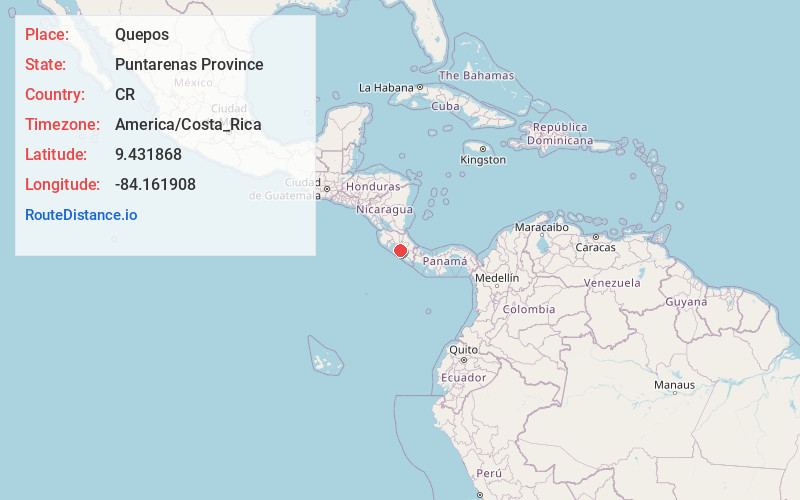 Map of Quepos