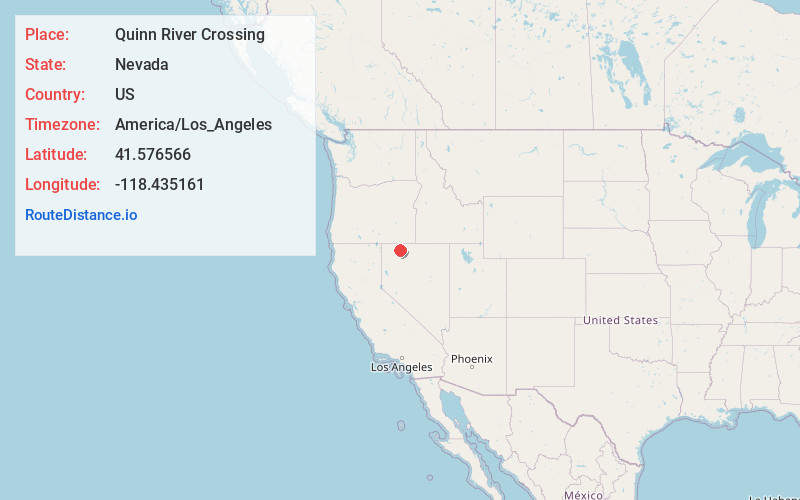 Map of Quinn River Crossing