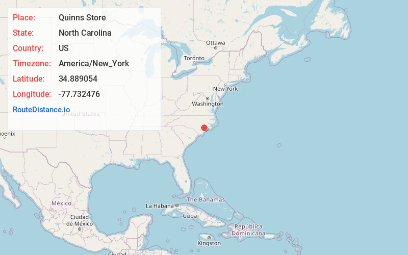 Map of Quinns Store