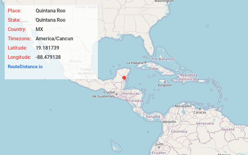 Map of Quintana Roo