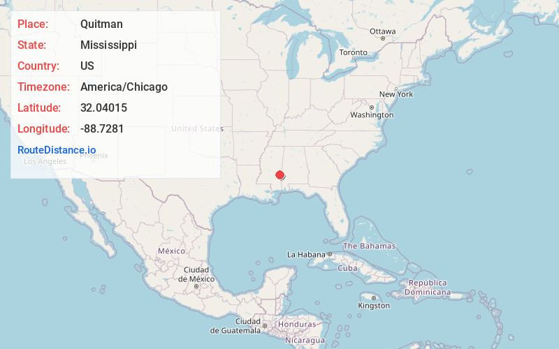 Map of Quitman