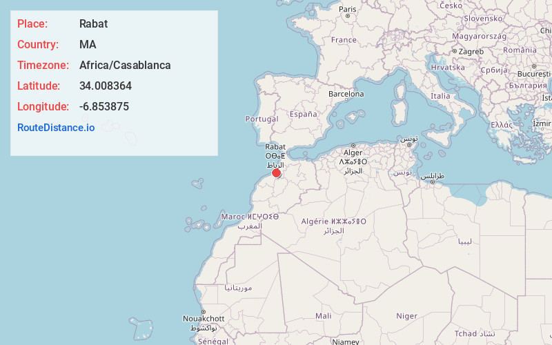 Map of Rabat