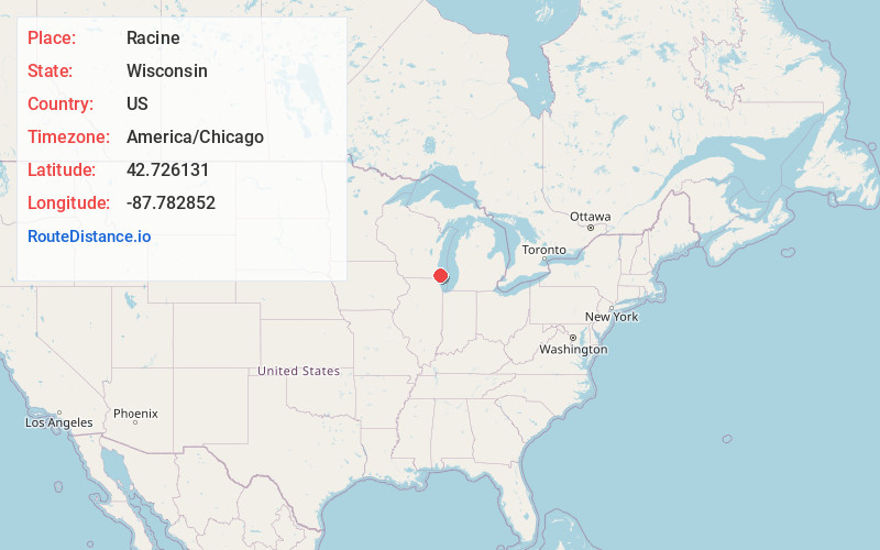 Map of Racine