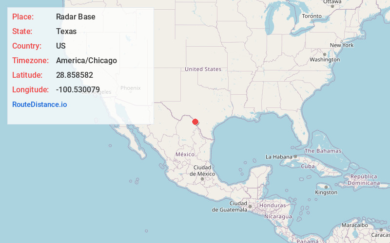 Map of Radar Base