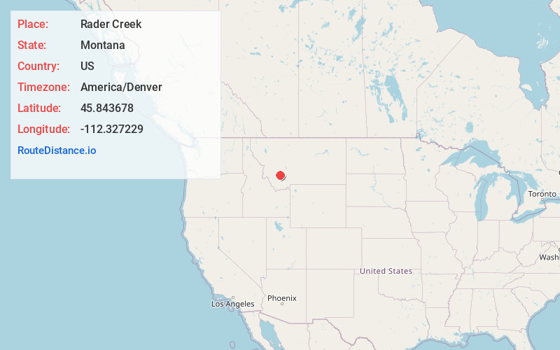 Map of Rader Creek