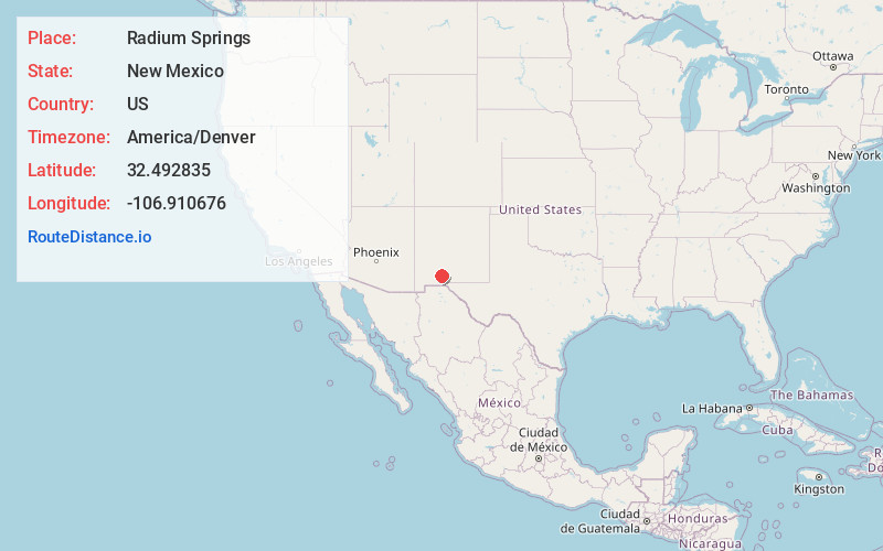 Map of Radium Springs