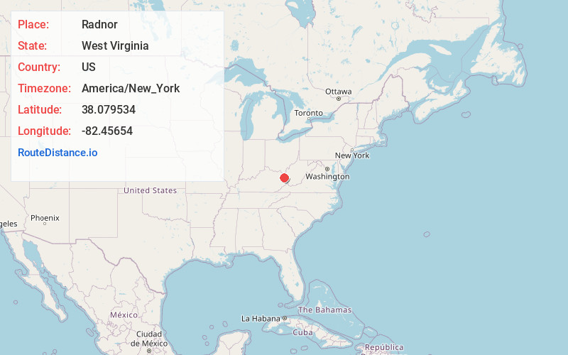 Map of Radnor