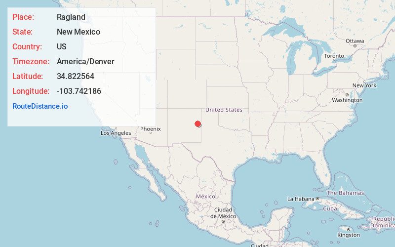 Map of Ragland