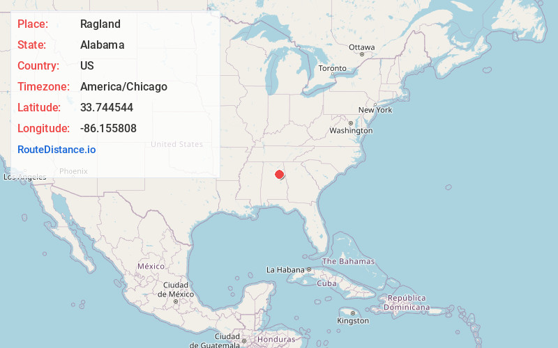 Map of Ragland